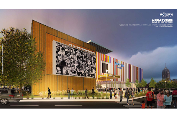 Artistic rendering of the expanded Motown Museum